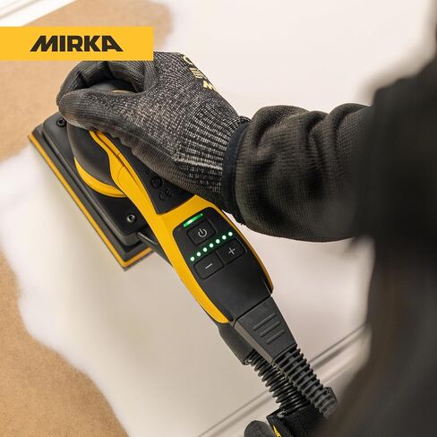 Mirka DEOS II 353X 3" x 5" Electric Orbital Sander for Woodworking & Painting – Precision 3.0 mm Orbit, 5,000–10,000 RPM Variable Speed, Low-Profile Design, Vacuum Ready, Bluetooth-Enabled in Kuwait