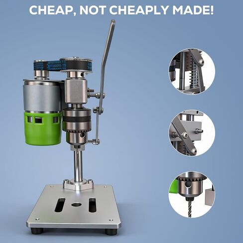 Compact Benchtop Drill Press, Rear-Mounted 795 High-Torque Motor, Mini Precision Bench Drilling Machine for DIY, Woodworking, Jewelry Making & Crafts, B10 Chuck in Kuwait