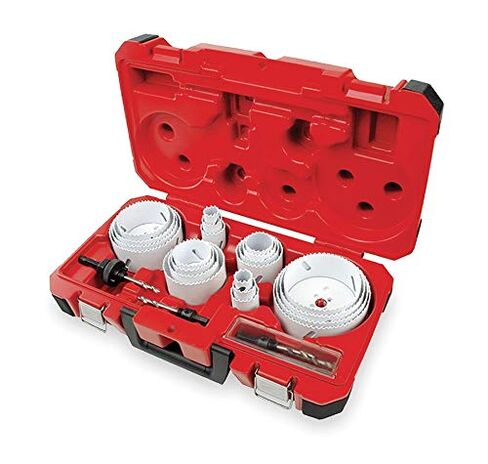 MILWAUKEE ELECTRIC TOOL 49-22-4185 All Purpose Professional Ice Hardened Hole Saw Kit, 28 Piece, 4.75" x 9.5" x 16.5" in Kuwait