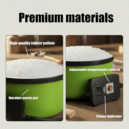 Electric Glue Pot for Crafts with 1lb Pellets, 225-400°F Adjustable Temperature, 160ml Hot Pot, 5-1/4" Diameter, 1" Depth-Fits Sticks and Glue Pellets - Great for Crafts, DIY Projects Pellets in Saudi Arabia