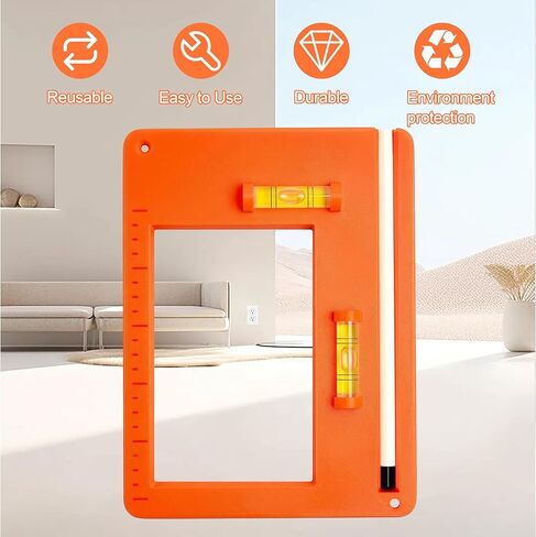 Low Voltage Mounting Bracket Template Resizer Tool, Drywall Outlet Marker Mounting Plate for Single & Double Gang Low Voltage Box in Kuwait