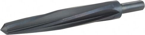 Hertel Bridge Reamer, High Speed Steel, 1/2" Shank Dia, 25/32" Dia, Right Hand Cut, Left Hand Spiral, 5" Flute Length, 6-7/8" OAL, Spiral Flute in Kuwait