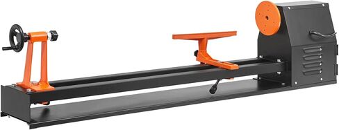 Benchtop Wood Lathe, 14 in x 40 in, 0.5 HP 370W Power Wood Turning Lathe Machine, 4 Speed Adjustable 885/1245/1715/2425 RPM with Chisels Faceplate Plastic Handle Hex Wrench, for Woodworking in Kuwait
