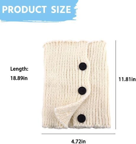 Winter Knitted Scarf With Button Fashion Neck Gaiter Shawl for Walking Outdoor Neck Scarf Protections for Women Friends in Saudi Arabia