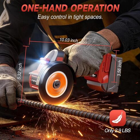 Cordless Cut Off Tool for Mil-waukee 18V Battery, 4" Cut Off Tool 18,000 RPM Brushless Motor with 3 Variable Speed, 7 Blades, Dust Cover, Mini Circular Saw for Cutting Wood, Metal, Plastic(Tool Only) in Saudi Arabia