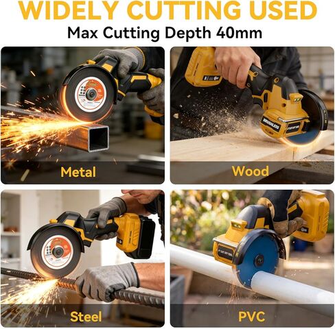 أداة قطع لاسلكية لبطارية Dewalt 20V Max (أداة فقط)، منشار قطع بدون فرش 4 بوصة 18000 دورة في الدقيقة، 3 سرعات متغيرة، مع 7 شفرات منشار 4 بوصة لقطع المعادن/الخشب/البلاستيك، بدون بطارية in Kuwait