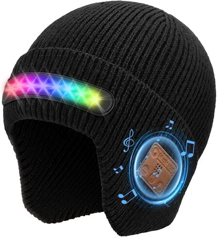 Bluetooth LED Beanie with RGB Light，Built-in Speaker Mic , Stocking Stuffers for Men Adult Women,Christmas Gifts for Mens And Dad in Saudi Arabia