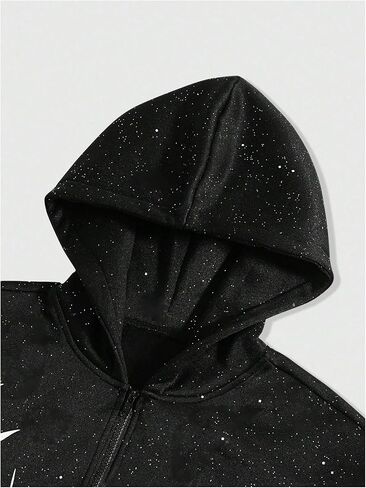 Floerns Men's Y2k Long Sleeve Zip Up Hoodie Graphic Streetwear Hooded Sweatshirt Jacket in Saudi Arabia