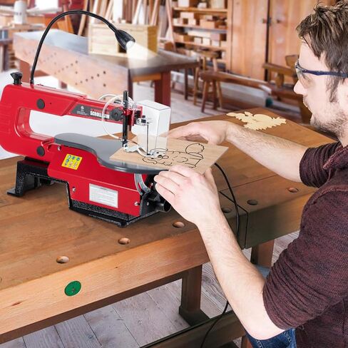 16-Inch Variable Speed Scroll Saw with Adjustable Tilt Table & LED Light, Scroll Saws for Woodworking, Perfect for Curved & Intricate Cuts in Saudi Arabia