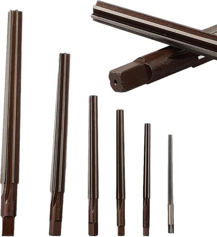 Hand Reamer Taper Pin Set 1:50 Conical Degree Alloy Steel Taper Shank Precision Milling CNC Tools 3/4/5/6/8/10mm 6 Pieces in Kuwait