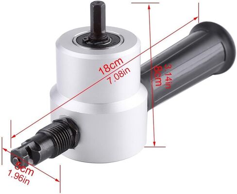 Power Drill Nibbler Attachment – 360° Adjustable Double-Head Metal Sheet Cutter with Wrench (orange) in Saudi Arabia