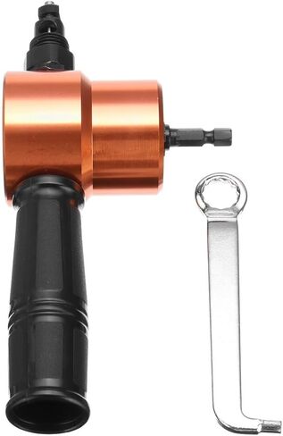 Power Drill Nibbler Attachment – 360° Adjustable Double-Head Metal Sheet Cutter with Wrench (orange) in Saudi Arabia