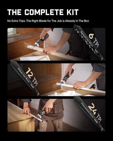 Fanttik R11 Pro Brushless Cordless Mini Reciprocating Saw, 0–2200 SPM Variable Speed, Type-C Fast Charging, Tool-Free Blade Change, 5-Blade Kit for Wood, Metal & PVC in Kuwait