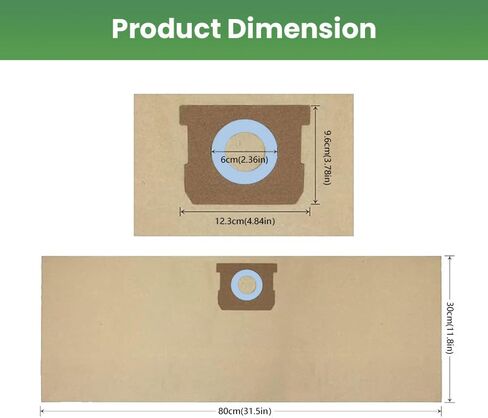 12 Pack DXVA19-4104 Shop Vac Bags Compatible with DEWALT 5 to 8 Gallon Wet/Dry Vacuum, Disposable Filter Bags in Kuwait