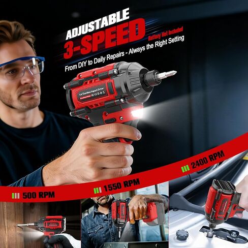 Ecarke Cordless Drill Driver Impact Driver Compatible with Milwaukee 18V Battery(Bare Only), Brushless Power Tool Combo Kit, 3/8'' Drill 2800 In-lbs & 1/4'' Driver 440 In-lbs for Home DIY Woodworking in Kuwait
