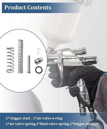مجموعة صيانة إعادة بناء مسدس الرش تناسب أجزاء المسدس التمهيدي Iwata W400 LPH400LV / LVB/LVX, LPH200 in Kuwait