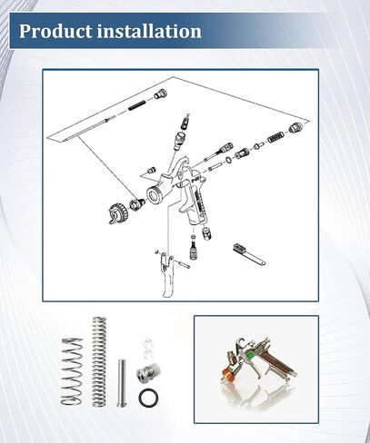 مجموعة صيانة إعادة بناء مسدس الرش تناسب أجزاء المسدس التمهيدي Iwata W400 LPH400LV / LVB/LVX, LPH200 in Kuwait