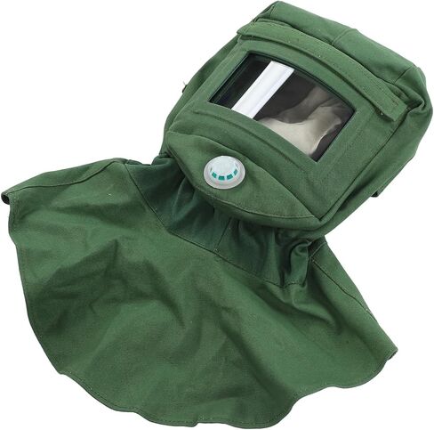 Sand Blasting Hood Cap, Canvas Shawl Cap Dustproof Windproof Sandblasting Tool Mask Cut Scratch Heat Resistant Neck Protector Sand Blasting Hood Mask in Kuwait