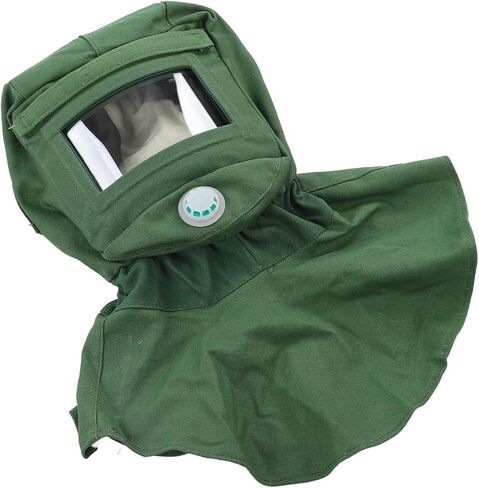 Sand Blasting Hood Cap, Canvas Shawl Cap Dustproof Windproof Sandblasting Tool Mask Cut Scratch Heat Resistant Neck Protector Sand Blasting Hood Mask in Kuwait
