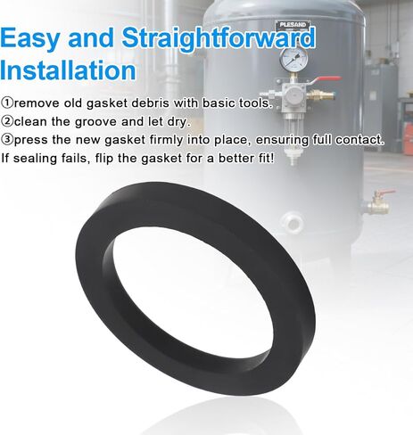 MOTOQUEEN 3" ID Closure Gasket O-Ring Seal for Sandblaster Pressure Tank, Fits for ALC Trinco Cyclone Uniblast in Kuwait