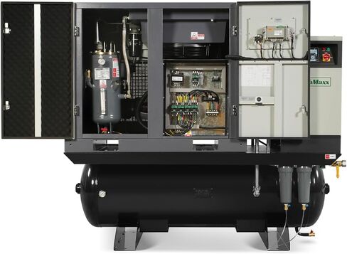 MechMaxx 15HP Combined Rotary Screw Air Compressor with Dryer & 105-Gal ASME Tank | 45 CFM, 116 PSI, 460V 3-Phase – Industrial Grade, ML1546 in Kuwait