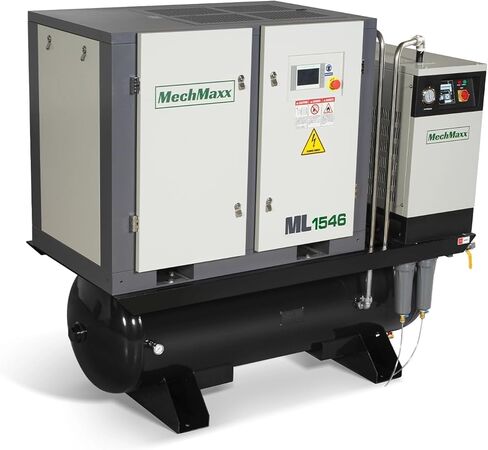 MechMaxx 15HP Combined Rotary Screw Air Compressor with Dryer & 105-Gal ASME Tank | 45 CFM, 116 PSI, 460V 3-Phase – Industrial Grade, ML1546 in Kuwait