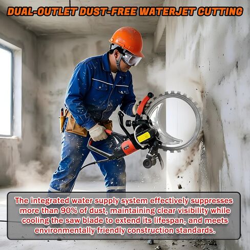 16" Concrete Ring Saw, 9500W Toroidal Electric Concrete Saw Cutting Machine, Wet Cutting System, Max Cutting Depth 11.8" Electric Ring Cutter For Brick, Concrete, Marble And Rebar(9500W) in Kuwait