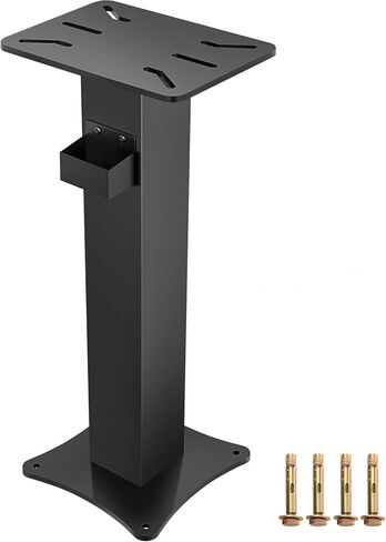 Bench Grinder Stand, Heavy-Duty Floor Pedestal with 13.77" x 9.84" Mounting Plate, 32.67" Height, Pre-Cut Slots & Water Pot, Compatible with Bench Grinders, Vises, Drill Press and More in Kuwait