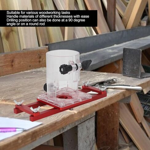 Asixxsix Wood Trimmer Router Base, 2 in 1 Compact Wood Palm Router Base Slotting Bracket for Carbinet Closet Furniture, for ID 65mm Trimming Machine in Kuwait