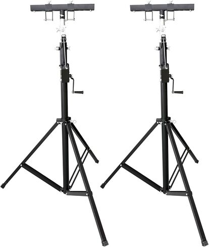 INTSUPERMAI Two (2) xTruss Lighting Crank Stand Light Trussing Stands Portable Crank Lighting Stand System T-Bars Triangle Truss 5.91-13.12in Height for Lighting Audio Stage Mounting in Kuwait