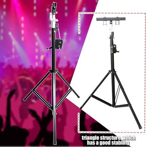 INTSUPERMAI Two (2) xTruss Lighting Crank Stand Light Trussing Stands Portable Crank Lighting Stand System T-Bars Triangle Truss 5.91-13.12in Height for Lighting Audio Stage Mounting in Kuwait