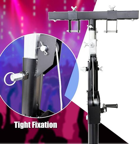 INTSUPERMAI Two (2) xTruss Lighting Crank Stand Light Trussing Stands Portable Crank Lighting Stand System T-Bars Triangle Truss 5.91-13.12in Height for Lighting Audio Stage Mounting in Kuwait