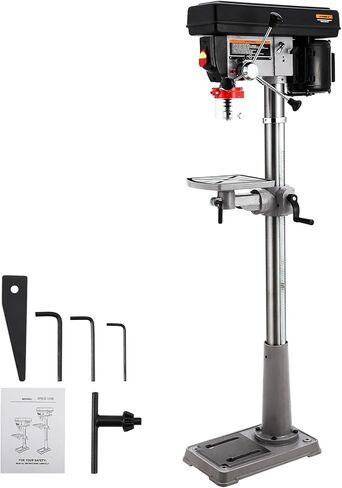 13 in Floor Drill Press, 7.5 Amp 120V, 288-3084 RPM Variable Speed Cast Iron Bench Drill Press, 0-45° Tilting Worktable, Tabletop Drilling Machine for Wood Metal in Kuwait