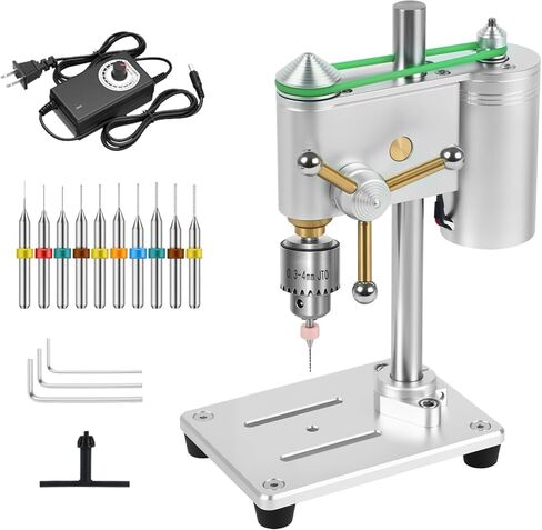 Mini Benchtop Drill Press, Precision Drill Press with Variable Speed Control, 360° Rotation CNC & JT0 Chuck for Metal & Wood, Jewelry, DIY Crafts, Watch, Lab in Kuwait