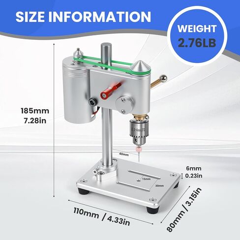 Mini Benchtop Drill Press, Precision Drill Press with Variable Speed Control, 360° Rotation CNC & JT0 Chuck for Metal & Wood, Jewelry, DIY Crafts, Watch, Lab in Kuwait