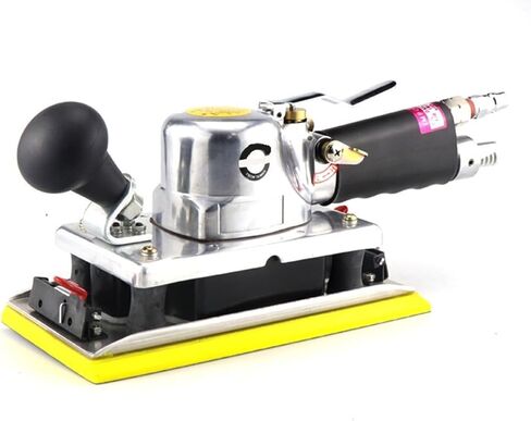 116 * 216mm Pneumatic Air Rectangular Sander with Silencing Smooth Chassis Adjustable Speed Grinder Polisher Multiple Applications in Kuwait