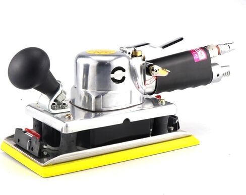 116 * 216mm Pneumatic Air Rectangular Sander with Silencing Smooth Chassis Adjustable Speed Grinder Polisher Multiple Applications in Kuwait