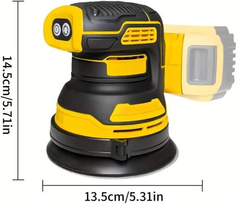 Cordless Track Sander for 20V MAX Battery, 5-Inch Sanding Surface, Brushless Motor, and Variable Speed Settings, Includes 30 Sheets of Sandpaper and One Dust Bag in Kuwait