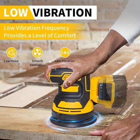 Cordless Track Sander for 20V MAX Battery, 5-Inch Sanding Surface, Brushless Motor, and Variable Speed Settings, Includes 30 Sheets of Sandpaper and One Dust Bag in Kuwait