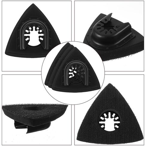 246 Pcs Oscillating Tool Sanding Pad Kit 3 Triangles Pads and 3 Finger Pads 240 Sandpaper Sheets Multi-Grit for Wood Plaster Metal Compatible with Most Oscillating Multitools in Kuwait