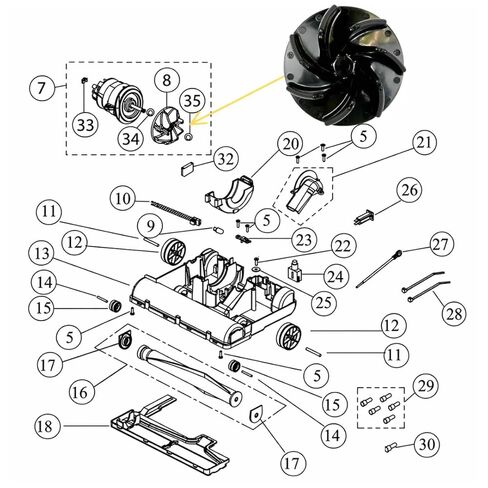 تناسب مروحة محرك أجزاء فراغ Riccar B123-3000B المتوافقة مع نماذج حرية الفراغ البسيطة RSL1 RSL1AC RSL3 RSL4 RSL5 S10E F3300 F3500 F3600 F3700 R10E جزء استبدال محرك التفريغ. in Kuwait