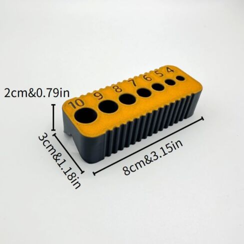 Drill Bit Guide, Simple Portable Reusable Plastic Metric Precision Tool for Woodworking, Yellow in Kuwait