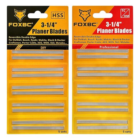 شفرات طائرة FOXBC بديلة لـ DeWalt، Makita، Bosch، Wen 6530، Ryobi، Craftsman والمزيد 3-1/4 بوصة - HSS، كربيد - 20 عبوة in Kuwait