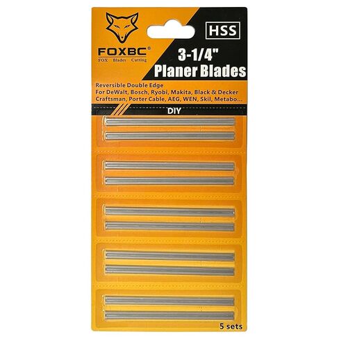 شفرات طائرة FOXBC بديلة لـ DeWalt، Makita، Bosch، Wen 6530، Ryobi، Craftsman والمزيد 3-1/4 بوصة - HSS، كربيد - 20 عبوة in Kuwait