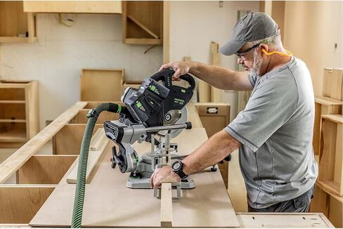 Festool KAPEX KSC 60 EB-Basic Cordless Sliding Compound Miter Saw (576848) with 18V Energy Set, 2x 8.0Ah Batteries & SCA16 Charger (577328) in Kuwait