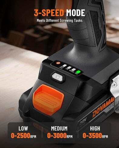 TITANCE X7 20V محرك تأثير بدون فرش، مجموعة أدوات تشغيل لاسلكية مدمجة سداسية مقاس 1/4 بوصة مع عزم دوران يبلغ 1,770 رطلًا، وبطارية وشاحن متضمن - مفك براغي كهربائي خفيف الوزن للخشب والمعادن وإصلاح السيارات in Kuwait