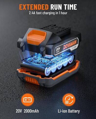 TITANCE X7 20V محرك تأثير بدون فرش، مجموعة أدوات تشغيل لاسلكية مدمجة سداسية مقاس 1/4 بوصة مع عزم دوران يبلغ 1,770 رطلًا، وبطارية وشاحن متضمن - مفك براغي كهربائي خفيف الوزن للخشب والمعادن وإصلاح السيارات in Kuwait