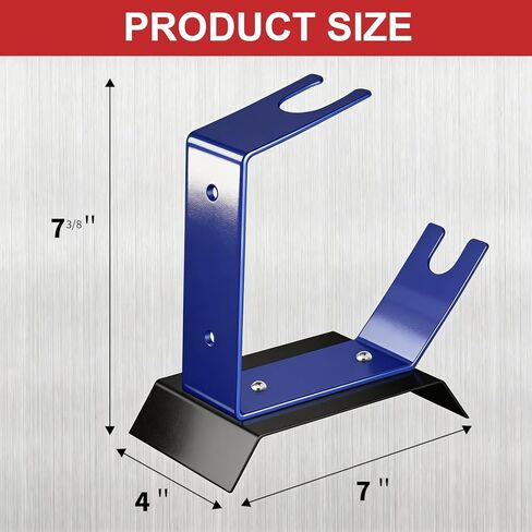 Wall Mount & Benchtop Spray Gun Holder - Adjustable Gravity Feed HVLP Stand for Auto Body & DIY Painting, Blue Steel Construction, Holds HVLP Auto Paint Guns, Portable Table Top Design in Kuwait