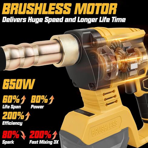 Cordless Handheld Concrete Vibrating Tool Compatible with Dewalt 20V Battery, 650W 7000RPM Electric Vibrator with 3.9Ft Shaft Rod, Portable for Remove Air Bubbles & Mix Concrete (Battery Not Included) in Kuwait