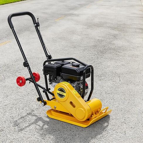 ماكينة دك ضاغطة لوحة 7HP، محرك غاز 212cc 5600 VPM ضاغطة التربة، قوة ضغط 4200 رطل، ضواغط أرضية لوحة 22.1 × 15.9 بوصة، أدوات خرسانية لرصف المناظر الطبيعية فناء الرصيف (أصفر) in Kuwait